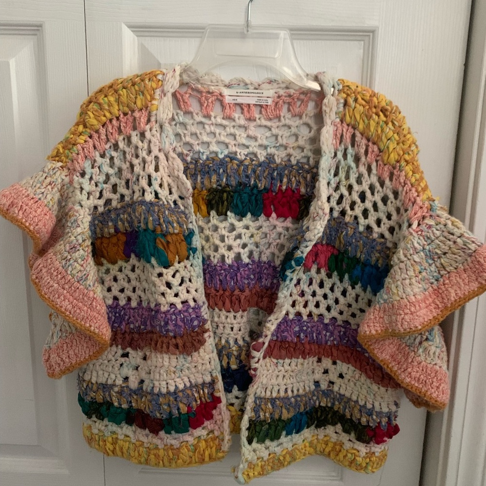 Colorful crochet sweater